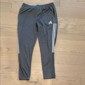 adidas Charcoal Gray Joggers with White 3-Stripes